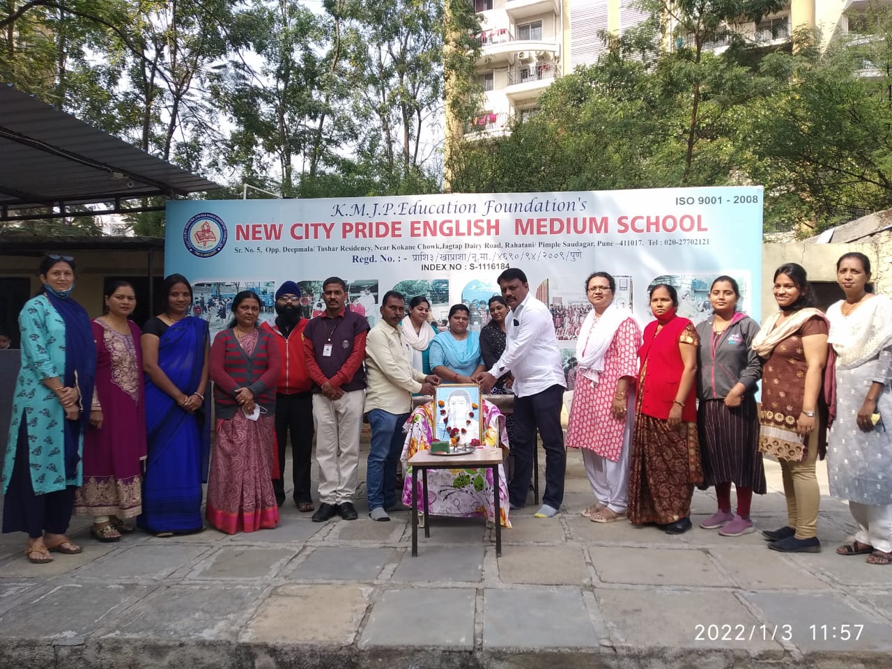 न्यू सिटीप्राईड इंग्लिश मिडीयम स्कूलमध्ये क्रांतीज्योती सावित्रीबाई फुले जयंती साजरी