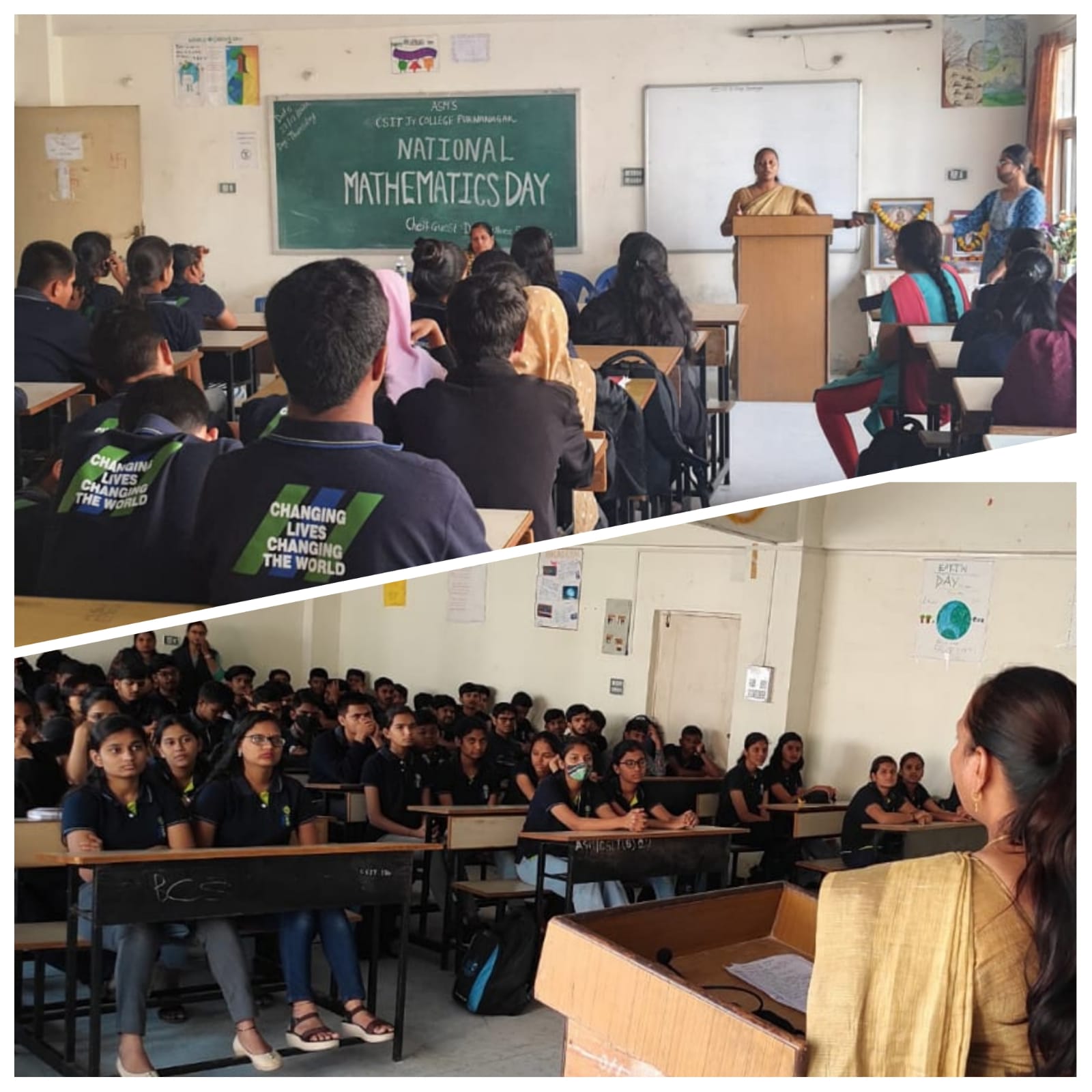 नॅशनल मॅथेमॅटिक्स दिनानिमित्त पूर्णानगर येथील सीएसआयटी जुनियर कॉलेजमध्ये विविध कार्यक्रम
