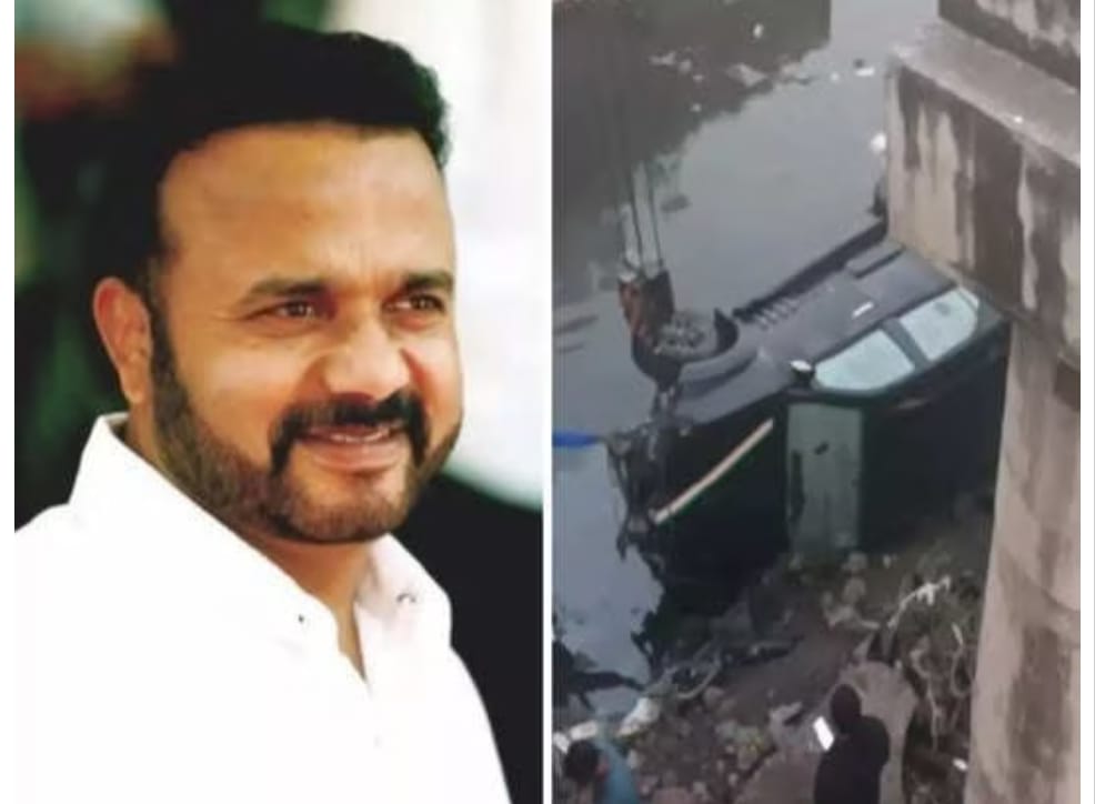 भाजपा आमदार जयकुमार गोरेंच्या गाडीला अपघात; पुलाचा कठडा तोडून गाडी नदीत कोसळली, आमदार गोरे जखमी