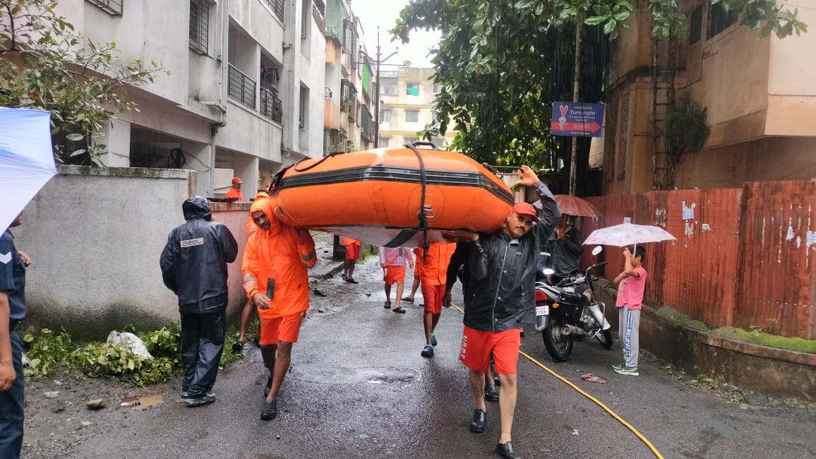 अतिवृष्टीच्या पार्श्वभूमीवर पिंपरी चिंचवड शहरात एनडीआरएफचे पथक दाखल