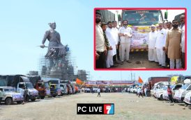 आपत्तीग्रस्त मराठवाड्यासह सोलापूर जिल्ह्यात तब्बल ५० गाड्या मदत रवाना..!