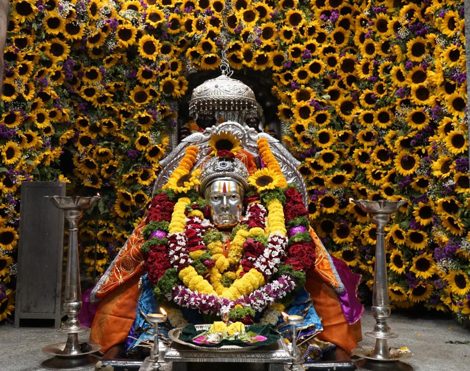 होळीनिमित्त आकर्षक सूर्यफुलांनी सजली ज्ञानेश्वर माऊलींची समाधी