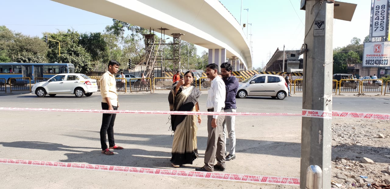 साई चौकातील उच्च दाबाच्या विद्युत वाहिनीची उंची वाढविण्याचे काम सुरू
