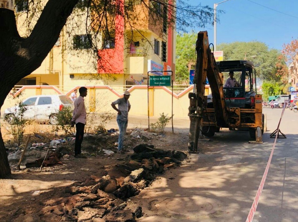 अमृत योजनेअंतर्गत पिंपळे सौदागरमध्ये नवीन पाईप लाईन टाकण्याचे काम सुरू