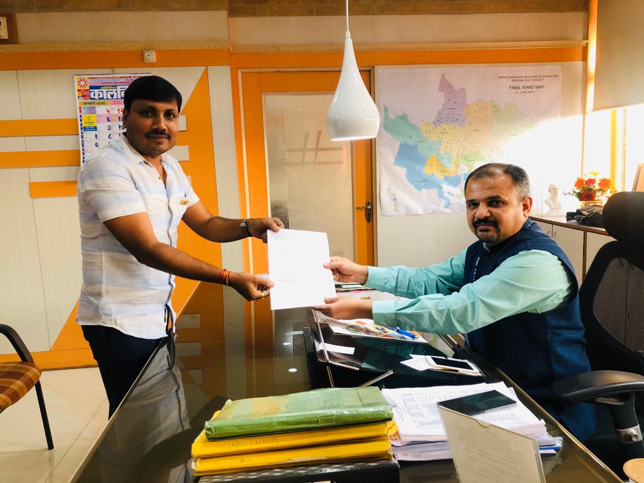 पिंपळे सौदागर मधील रस्ते 'युटीडब्ल्यूटी' पद्धतीने विकसित करा; नगरसेवक शत्रुघ्न काटे यांची आयुक्तांकडे मागणी