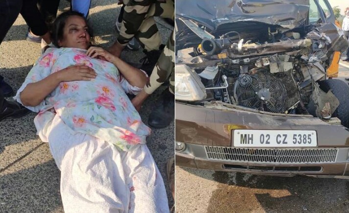 अभिनेत्री शबाना आझमी एक्सप्रेस वेवर अपघातात जखमी