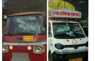 अजंठानगरमध्ये टोळक्याकडून १३ वाहनांची तोडफोड