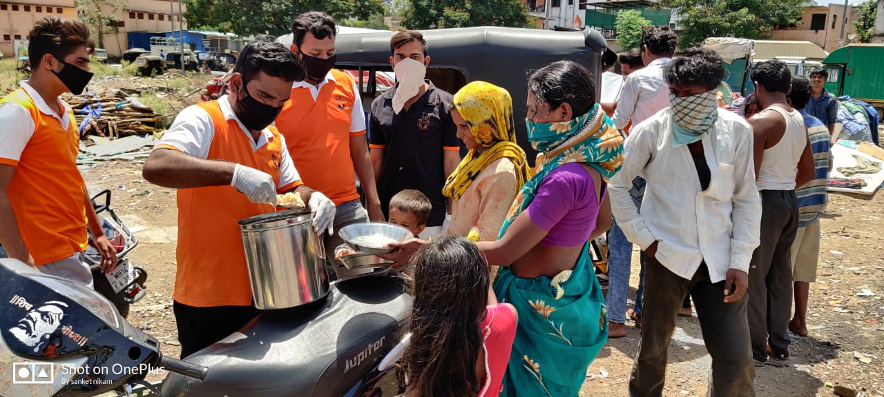 कासारवाडी परिसरातील गरजूंच्या मदतीला बजरंग दल धावले..!