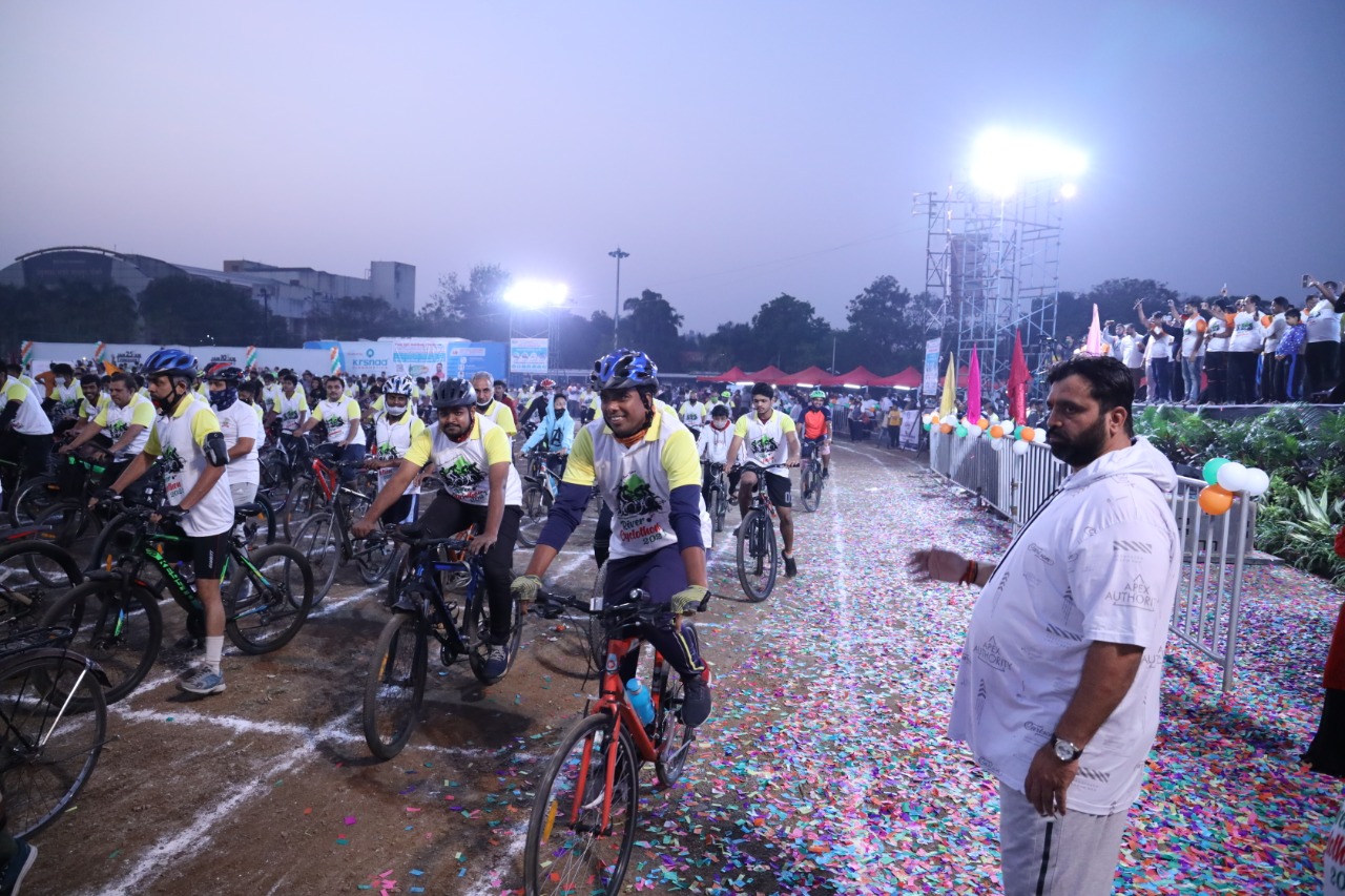 'रिव्हर सायक्लोथॉन'मध्ये ८ हजार ७९० सायकलपटूंचा सहभाग