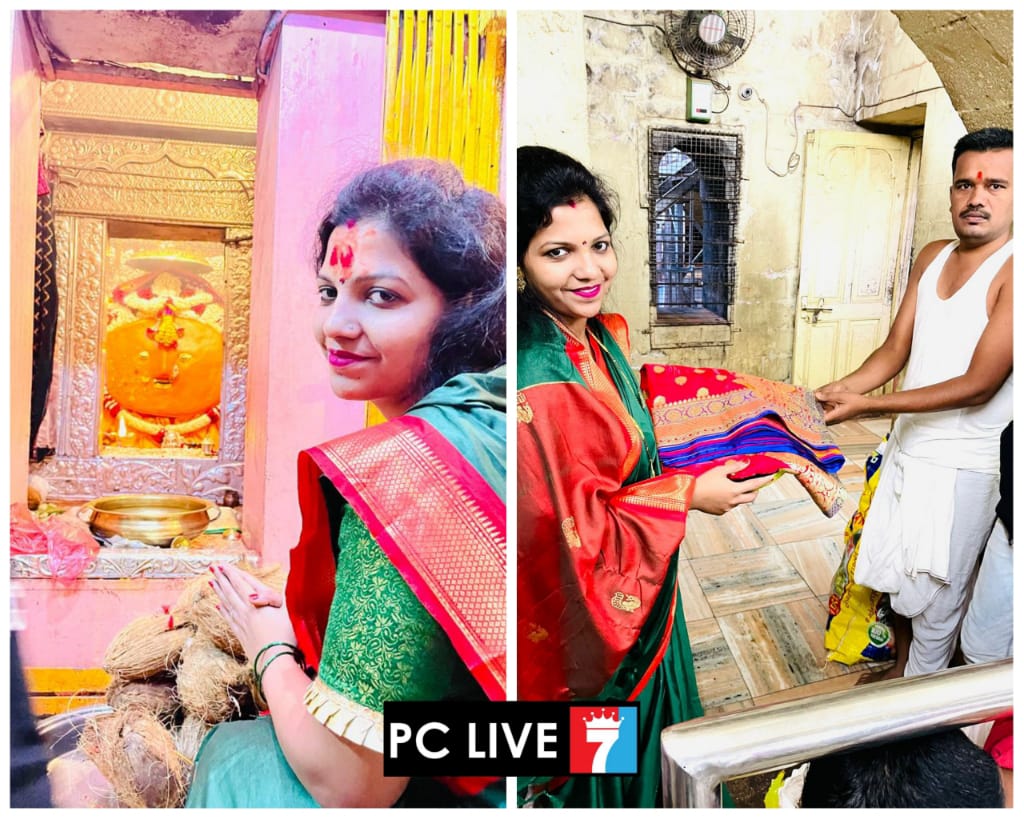 महेश लांडगेंच्या वाढदिवसानिमित्त तुळजाभवानी चरणी १११ नारळाचे तोरण अर्पण