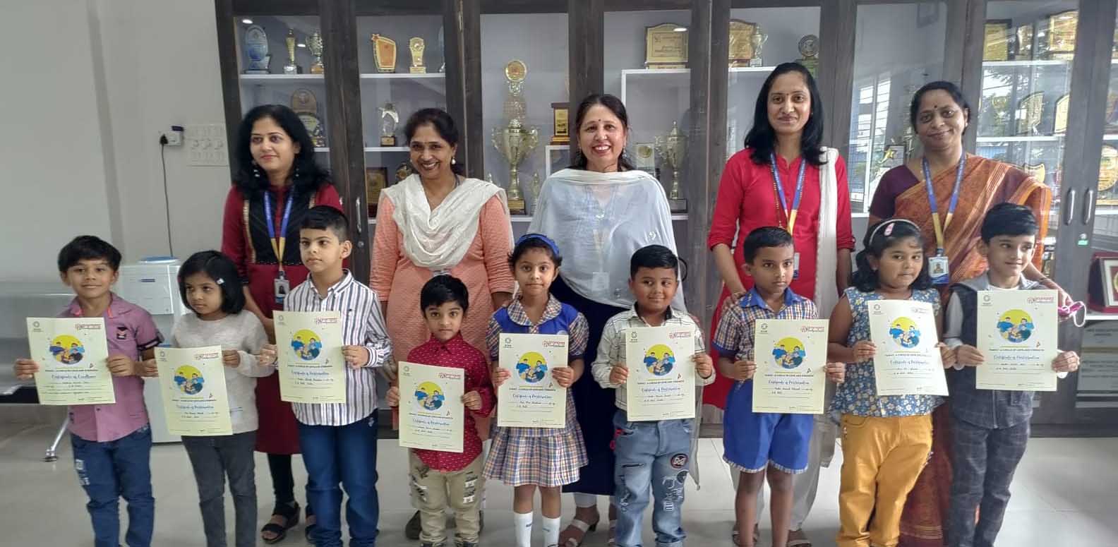 एस.बी.पाटील पब्लिक स्कूलचे 'तिरंगा 2021' वार्षिक आंतरशालेय स्पर्धेत यश