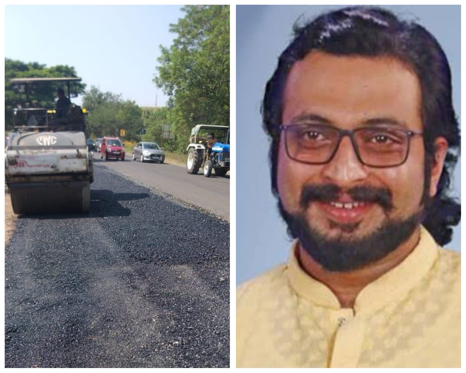 तळेगाव-चाकण-शिक्रापूर रस्त्याच्या दुरुस्तीच्या कामांना सुरुवात; खासदार डॉ. अमोल कोल्हे यांच्या प्रयत्नांना यश