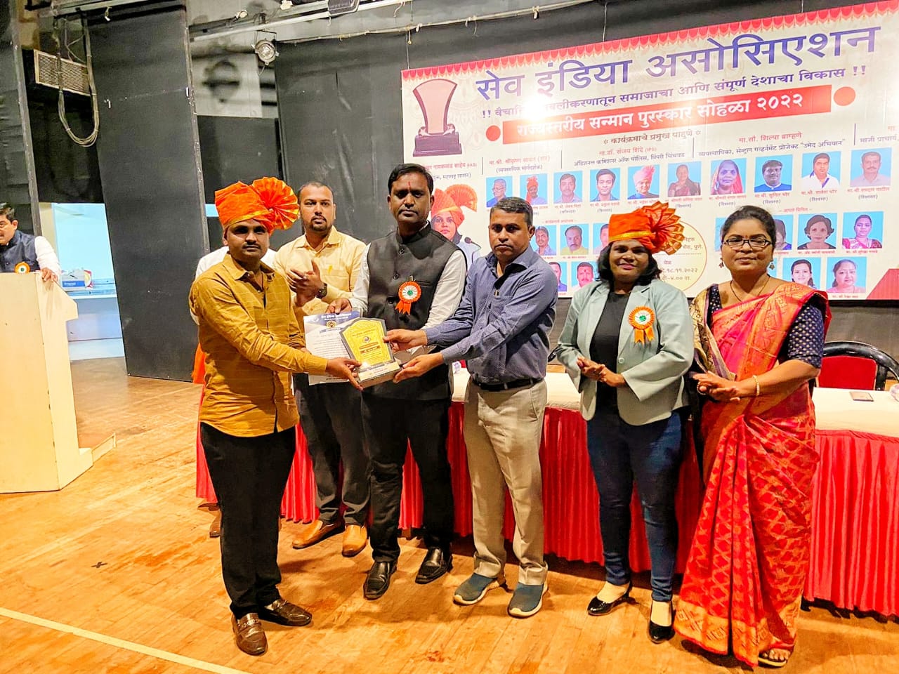 सेव इंडिया असोसिएशनच्या राज्यस्तरीय समाजरत्न पुरस्काराने सुहास कुदळे यांचा सन्मान