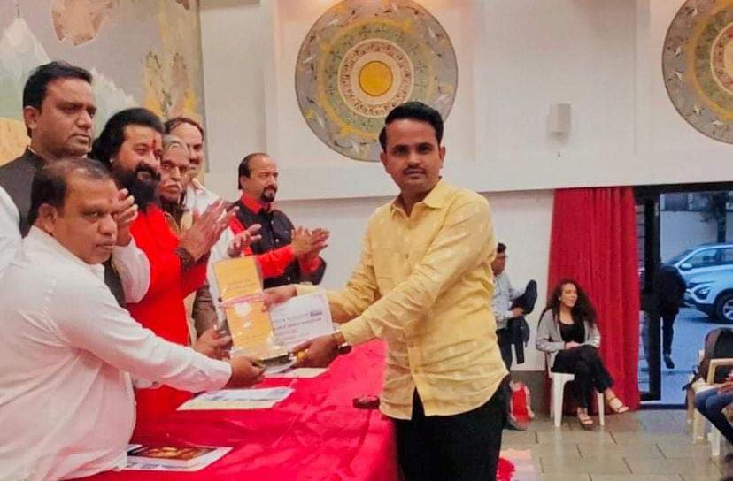 काऊडिग्रीटी अँड फार्मर्स प्रोग्रेस फाउंडेशन पुणे यांच्या वतीने सुहास कुदळे यांना समाजरत्न पुरस्कार