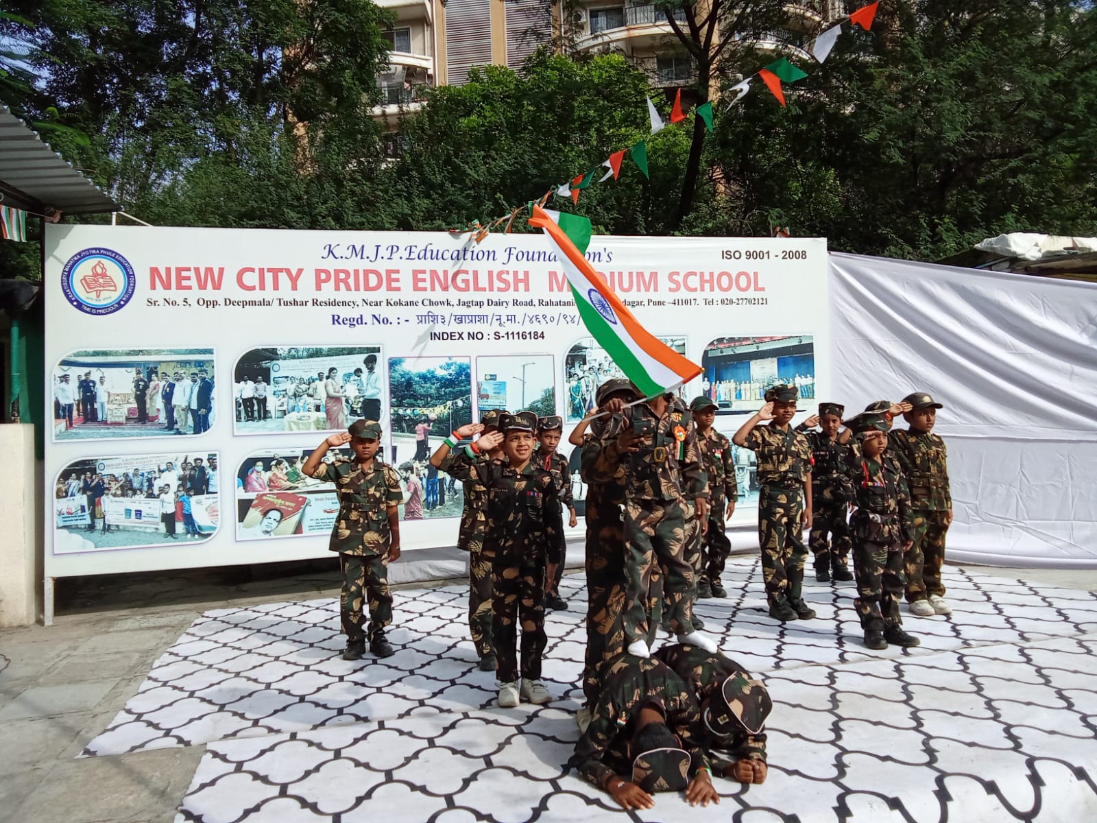 रहाटणीतील न्यू सिटी प्राईड इंग्लिश स्कूलमधे स्वातंत्र्य दिन उत्साहात