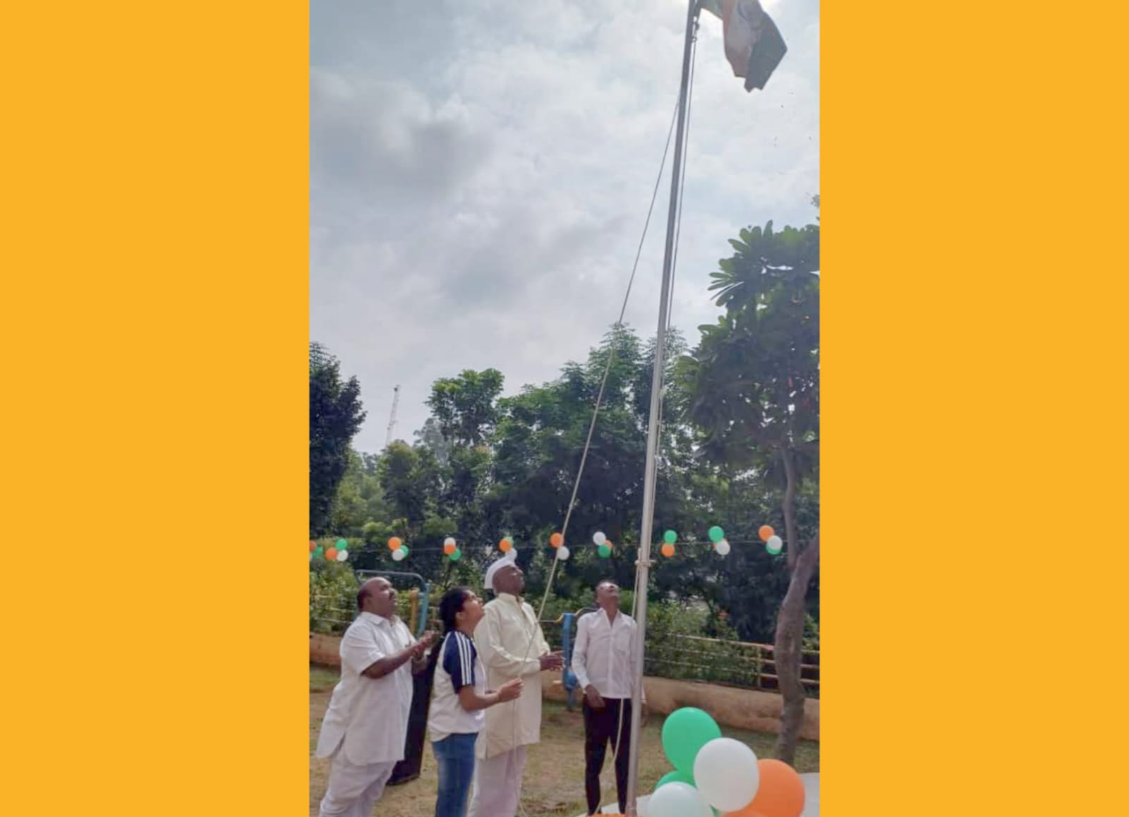 आकुर्डी येथील ऐश्वर्यम कम्फर्ट सोसायटीत स्वातंत्र्य दिन उत्साहात साजरा