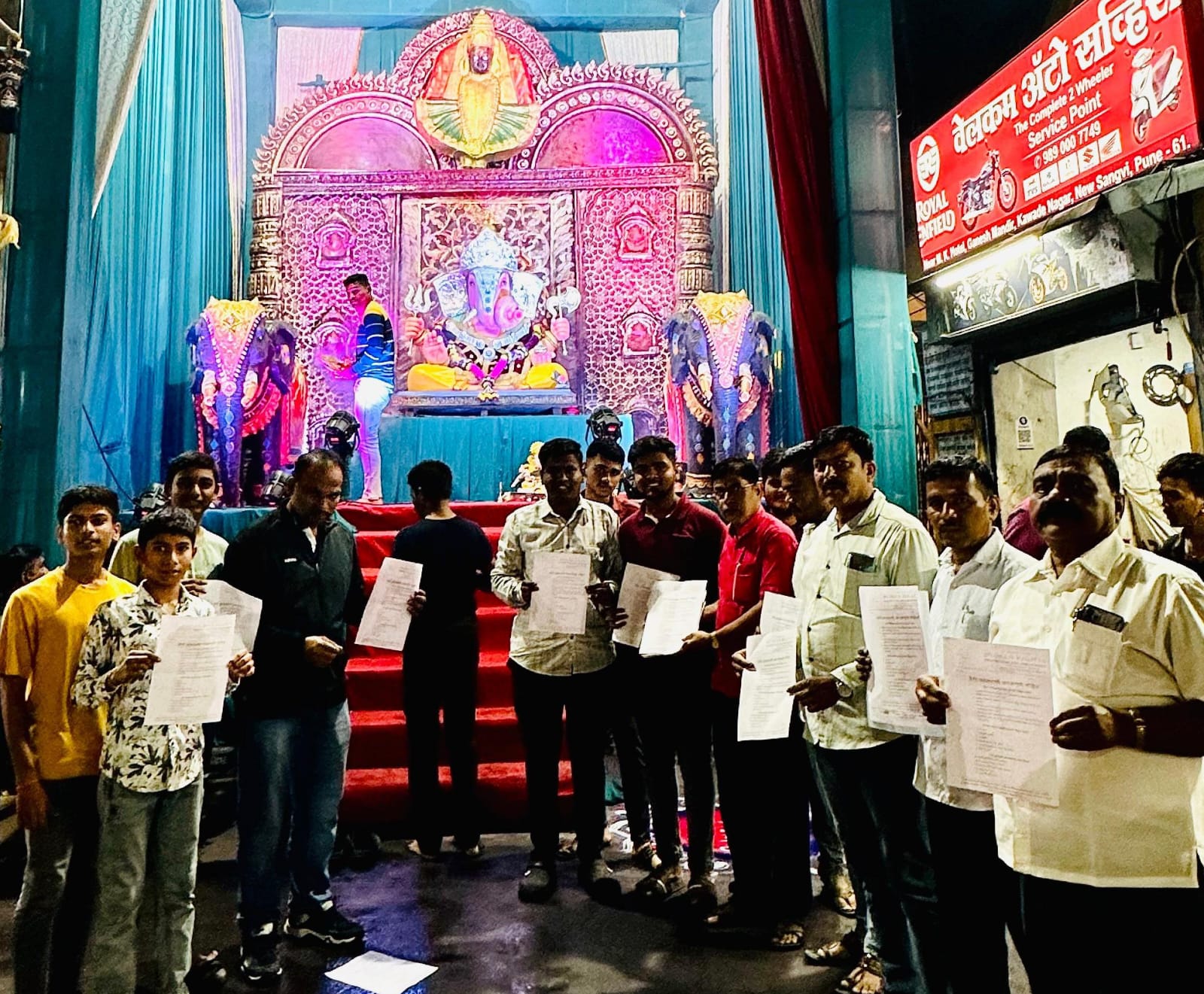 नवी सांगवी, पिंपळे गुरव मध्ये गणेश मंडळाच्या समोर डेंग्यू, चिकनगुन्या आजाराबाबत जनजागृती