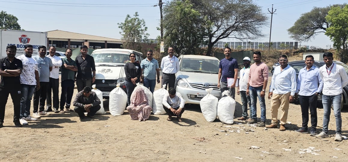 आंतरजिल्हा गांजा तस्करी रॅकेट उद्ध्वस्त; ९६ किलो गांजासह ६३ लाखांचा मुद्देमाल जप्त