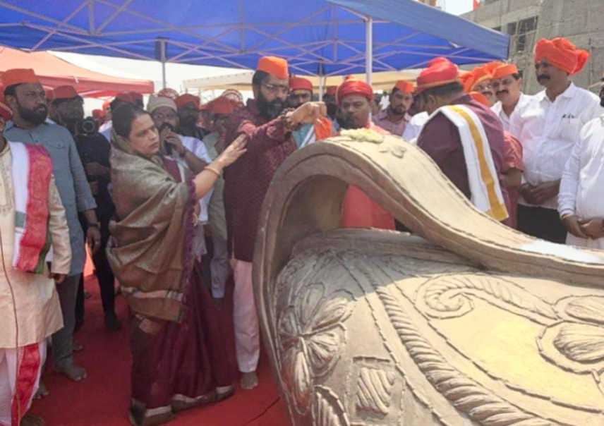 पिंपरी-चिंचवडकरांचा अभिमान ‘स्टॅच्यू ऑफ हिंदुभूषण’ चे पाद्यपूजन