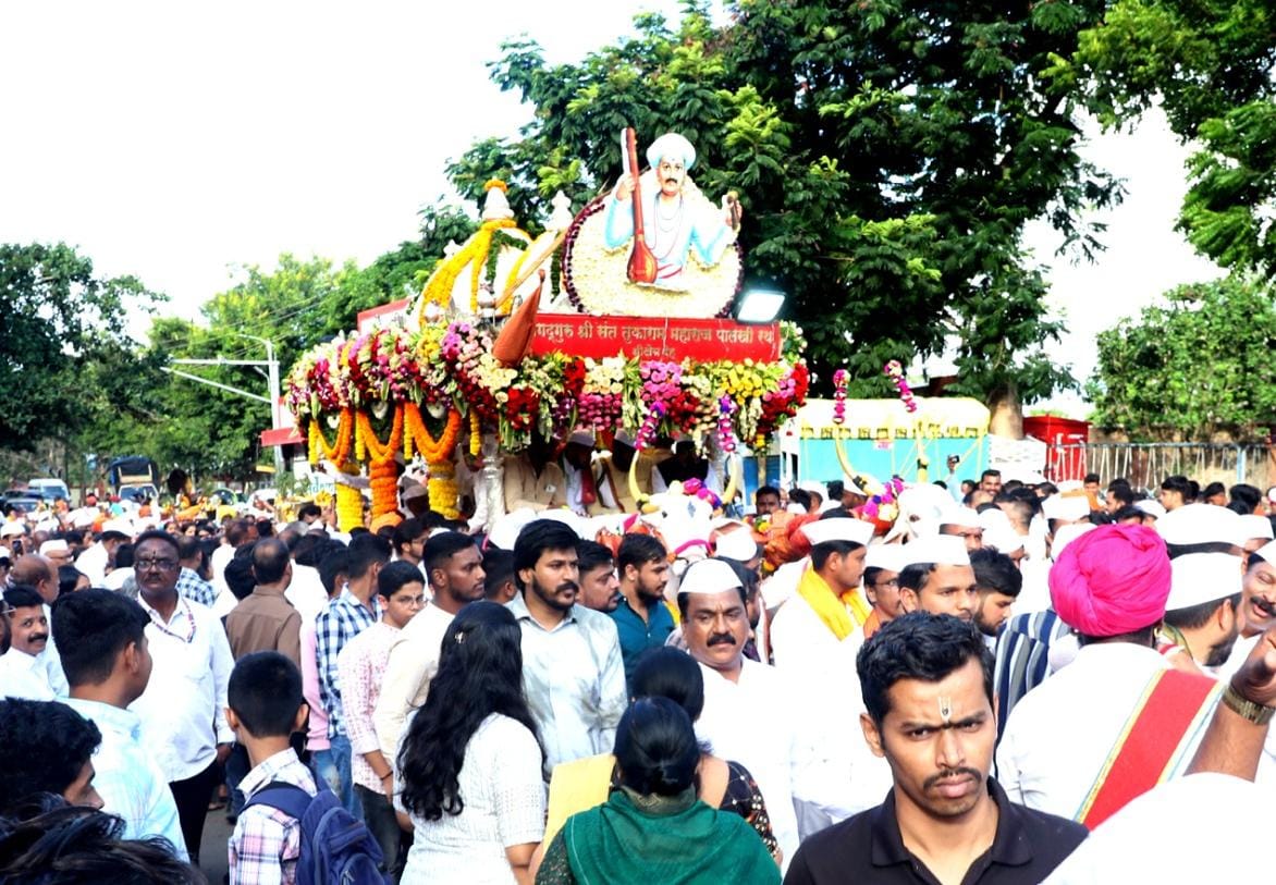 जगद्गुरु संत श्री तुकाराम महाराज पालखी सोहळ्याचे पिंपरी चिंचवड शहरात स्वागत