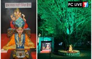 चिंचवड लिंकरोडवरील उत्कर्ष मित्र मंडळांनी साकारला अक्कलकोट स्वामींचा समाधी मठ व भव्य वटवृक्ष