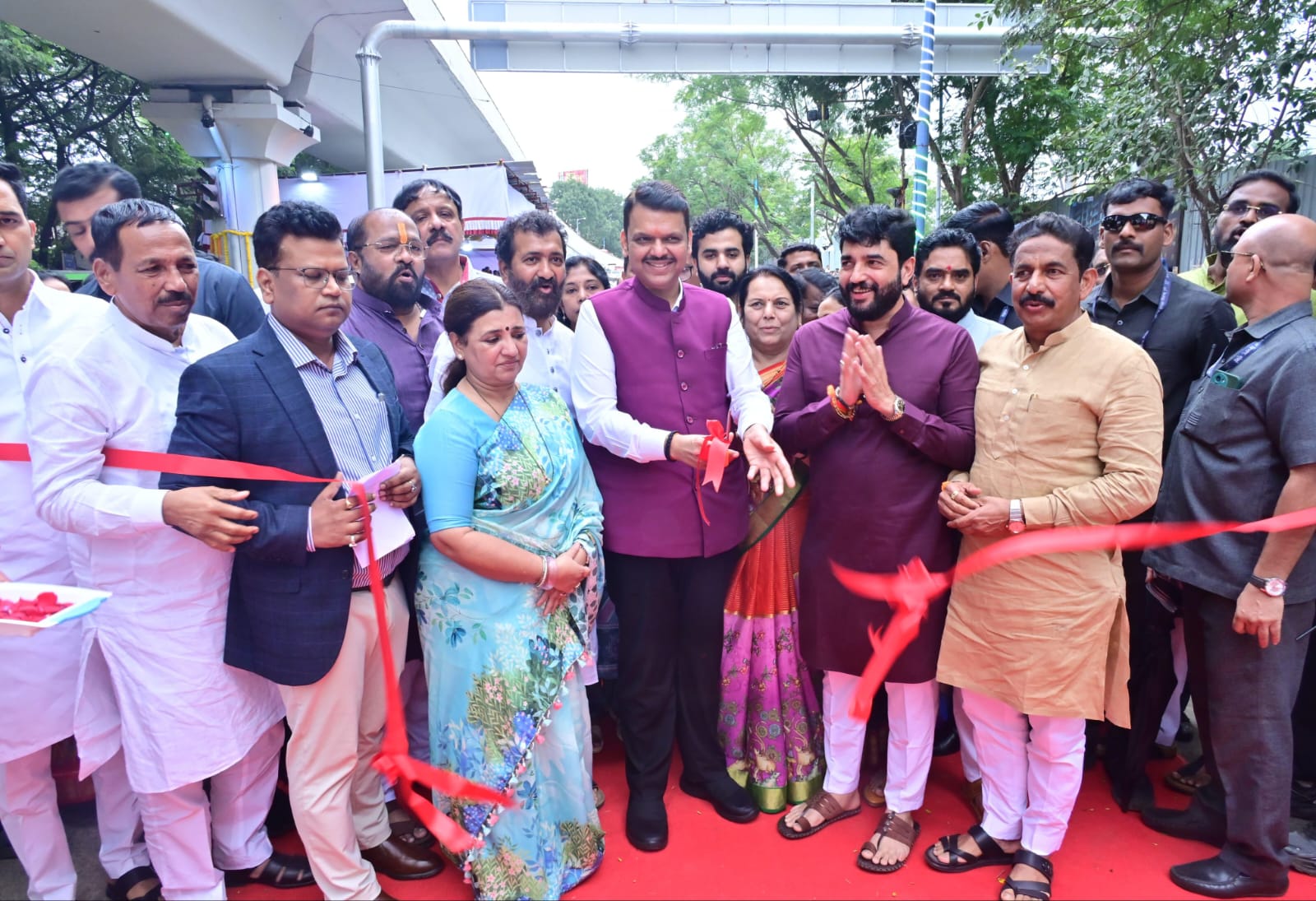 सिंहगड रस्त्यावर पुण्यातील सर्वात मोठ्या उड्डाणपूलाचे मुख्यमंत्र्यांच्या हस्ते लोकार्पण