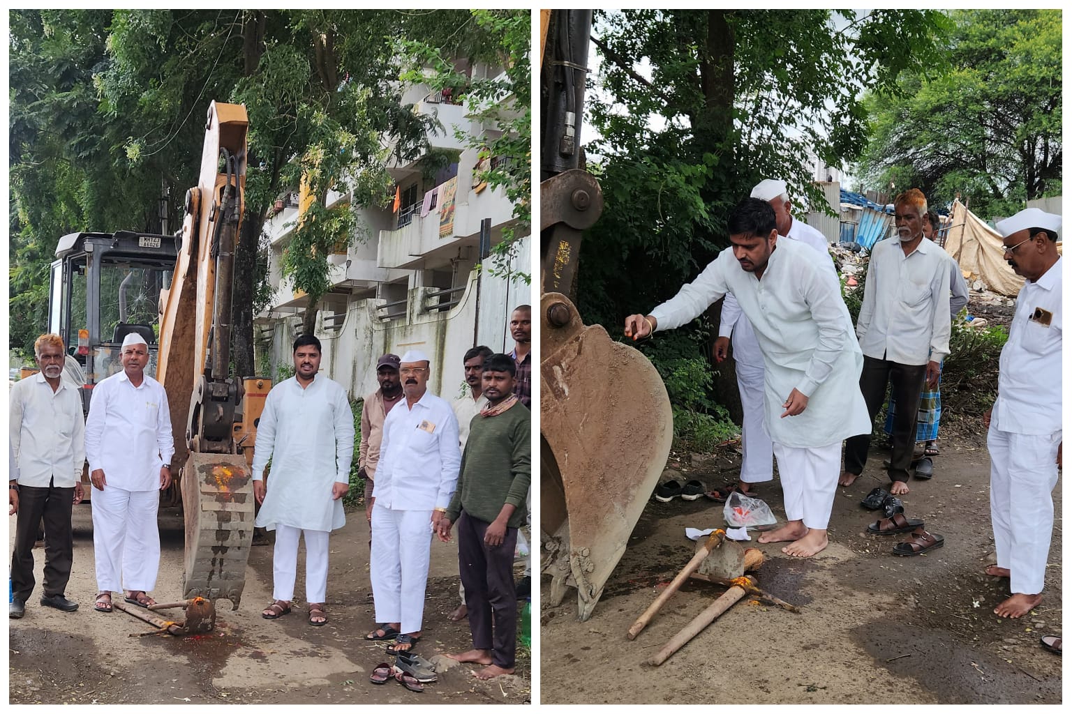 चिखली येथील मोरे पाटील चौकातील ड्रेनेज समस्येवर कायमचा तोडगा, नवीन ड्रेनेज लाईन कामाचा शुभारंभ