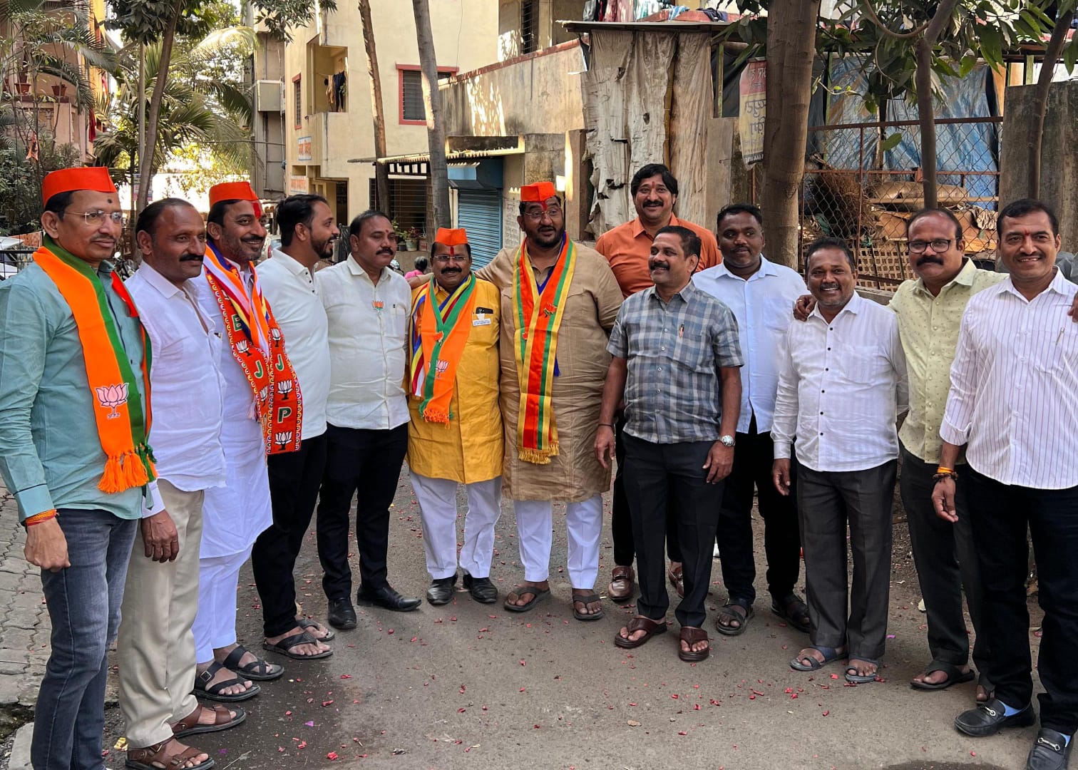प्रभाग क्र.५ : दुर्गा माता मंडळ, चक्रपाणी वसाहत व सहकार कॉलनीत भाजप- आरपीआय महायुतीचा जोरदार प्रचार