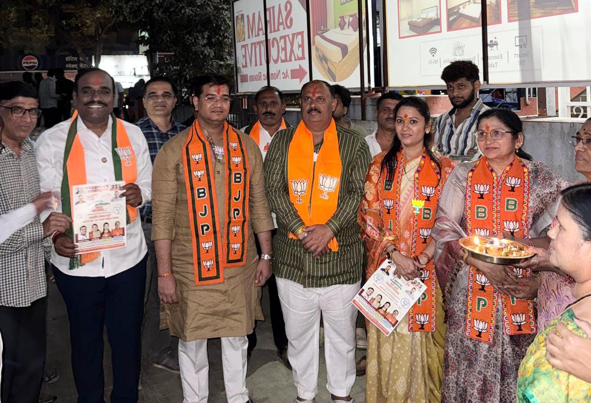 प्रभाग क्र.२६ : विशालनगर परिसरात पदयात्रेतून दिसली भाजप उमेदवारांची ताकद; नागरिकांचा हजारोंच्या संख्येने सहभाग