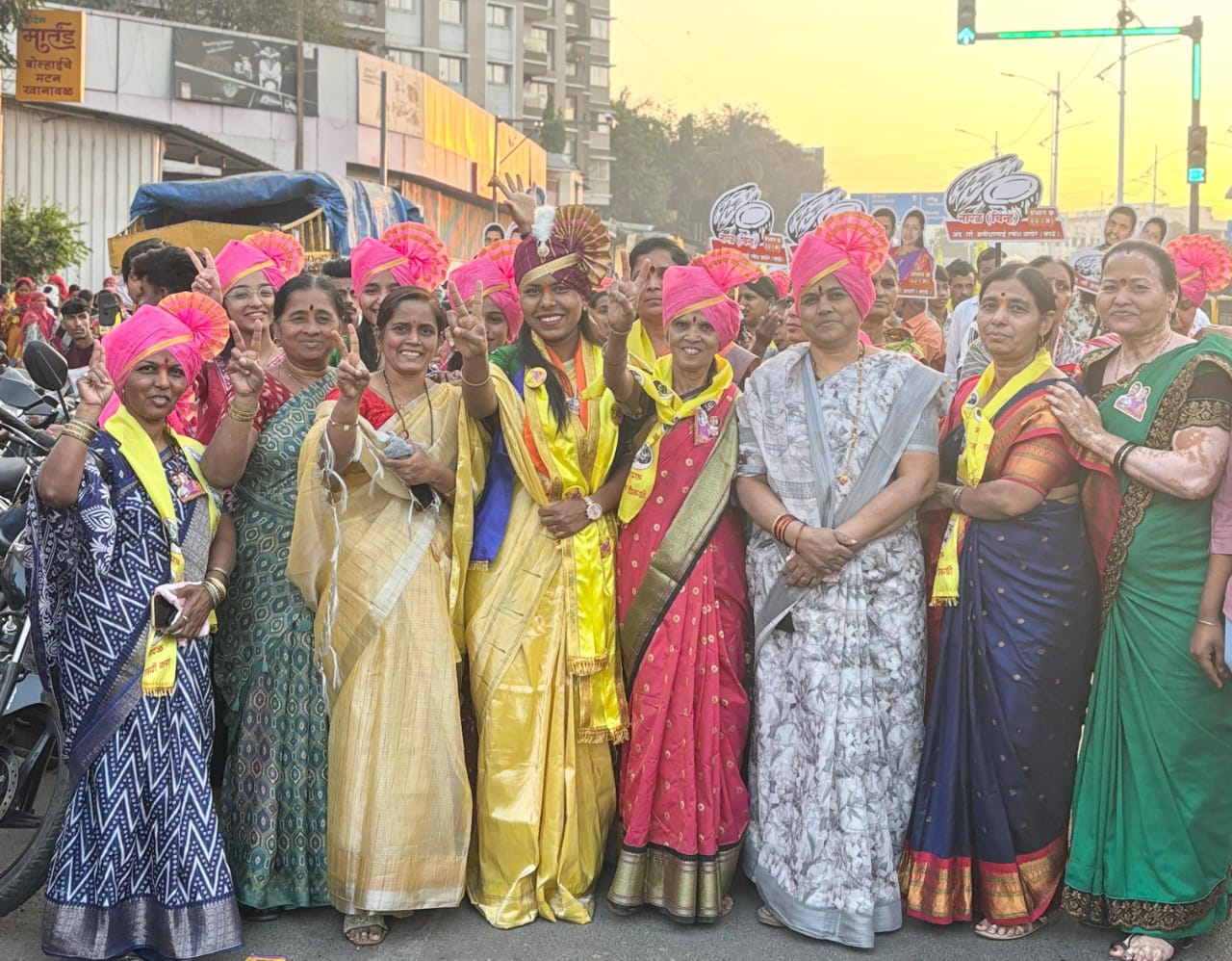 काळेवाडी प्रभाग क्र.२२ मध्ये अपक्ष उमेदवार प्रतीक्षा वाघेरे (काळे) यांच्या पदयात्रेला लोटला 