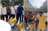 पिंपरी गुरव मध्ये मतदान केंद्राबाहेर गोंधळ, निवडणूक अधिकाऱ्यांच्या गाडी समोर बसून आंदोलन