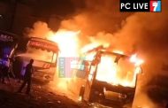 निगडी ट्रान्सपोर्ट नगर येथे तीन लक्झरी बस जळून खाक