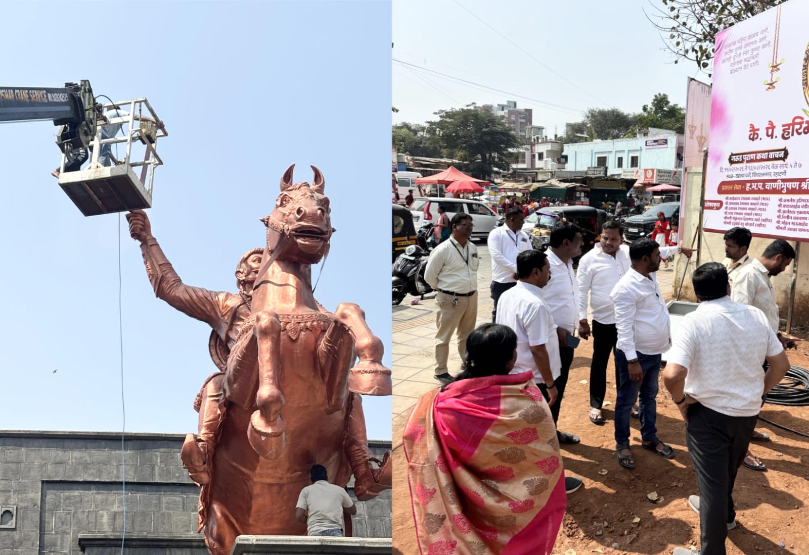 नगरसेवक सागर कोकणे 'ॲक्शन मोडवर'; रहाटणीतील छत्रपती शिवाजी महाराज चौक परिसराचे सुशोभीकरण