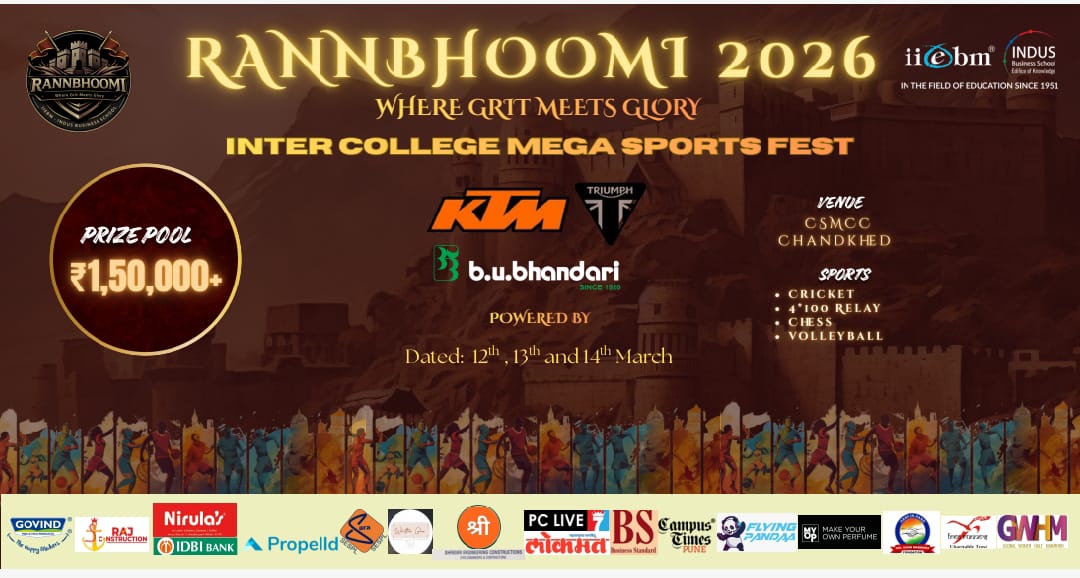 IIEBM – Indus Business School तर्फे ‘रणभूमी २०२६’ मल्टी-स्पोर्ट चॅम्पियनशिपची घोषणा