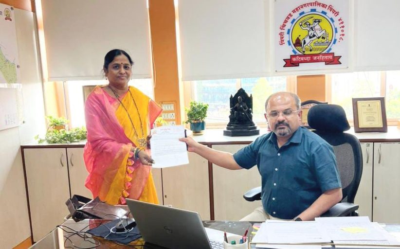 पिंपळे सौदागर येथे पोस्ट ऑफिससाठी आमदार शंकर जगताप यांचा पाठपुरावा; नगरसेविका कुंदा भिसे यांचे आयुक्तांना निवेदन