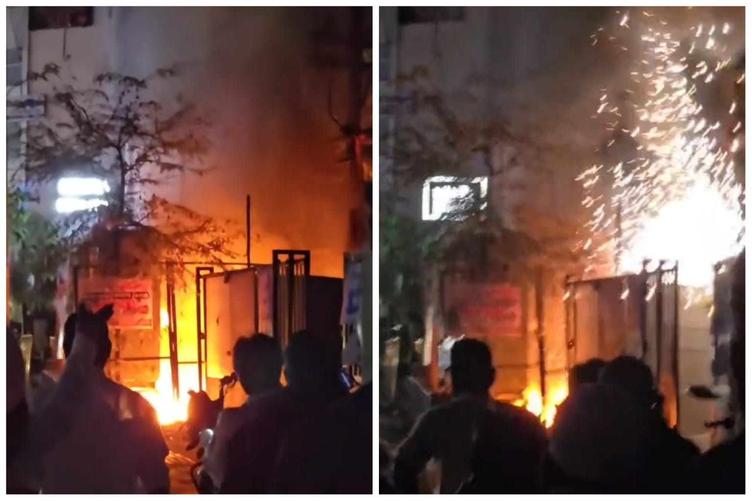 डांगे चौक येथे ट्रान्सफॉर्मरला आग; मोठी दुर्घटना टळली