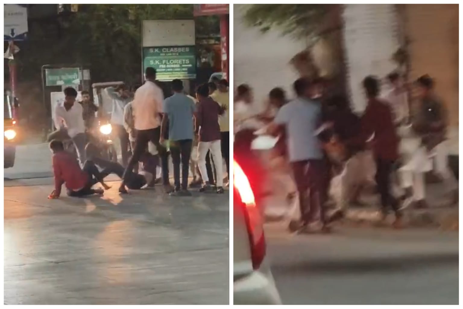 रहाटणीत टोळक्याचा राडा; भररस्त्यात तरुणाला बेदम मारहाण, व्हिडिओ व्हायरल