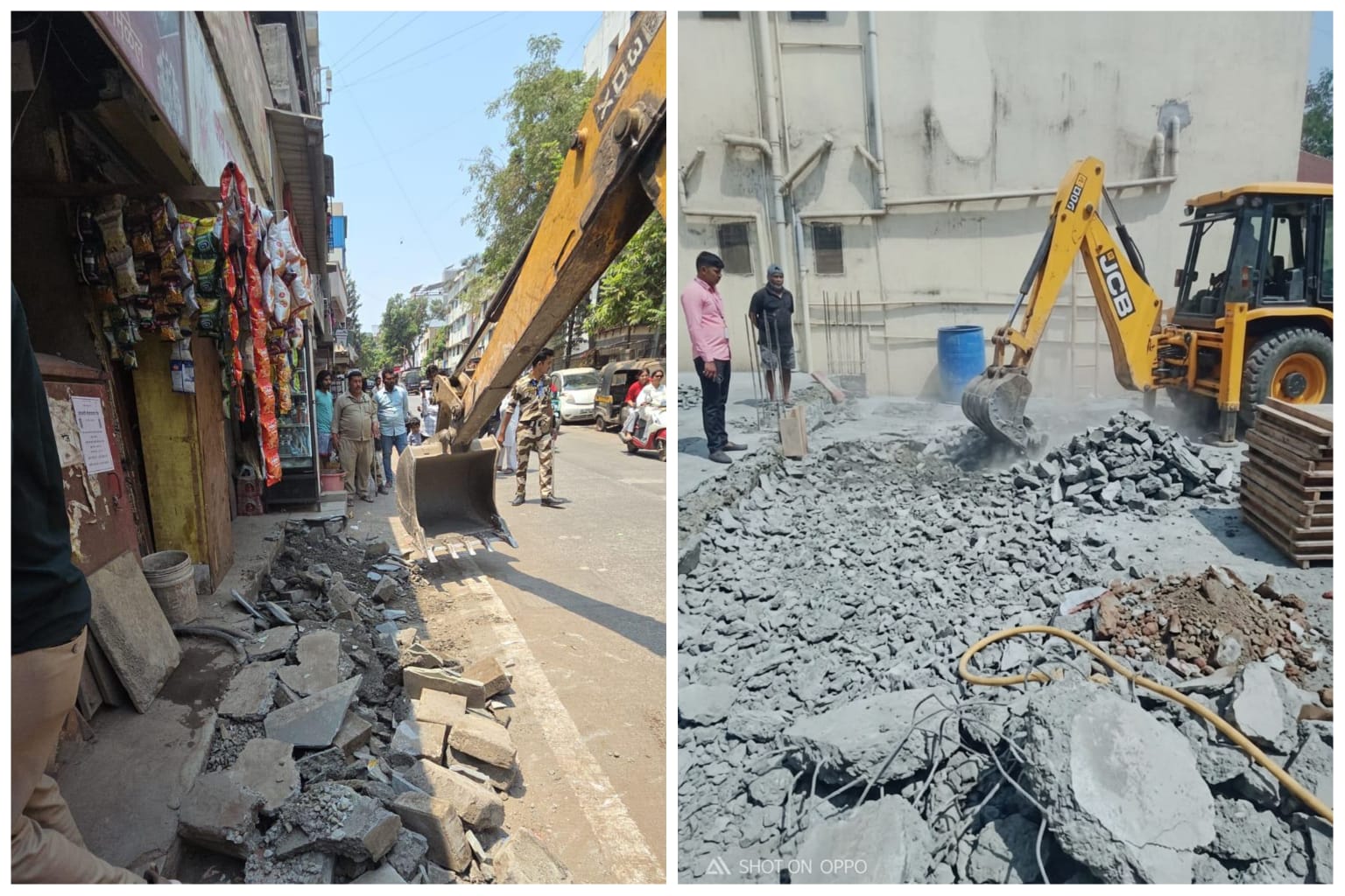 रहाटणी, तापकीरनगर परिसरात अनधिकृत बांधकामांवर महापालिकेची कारवाई