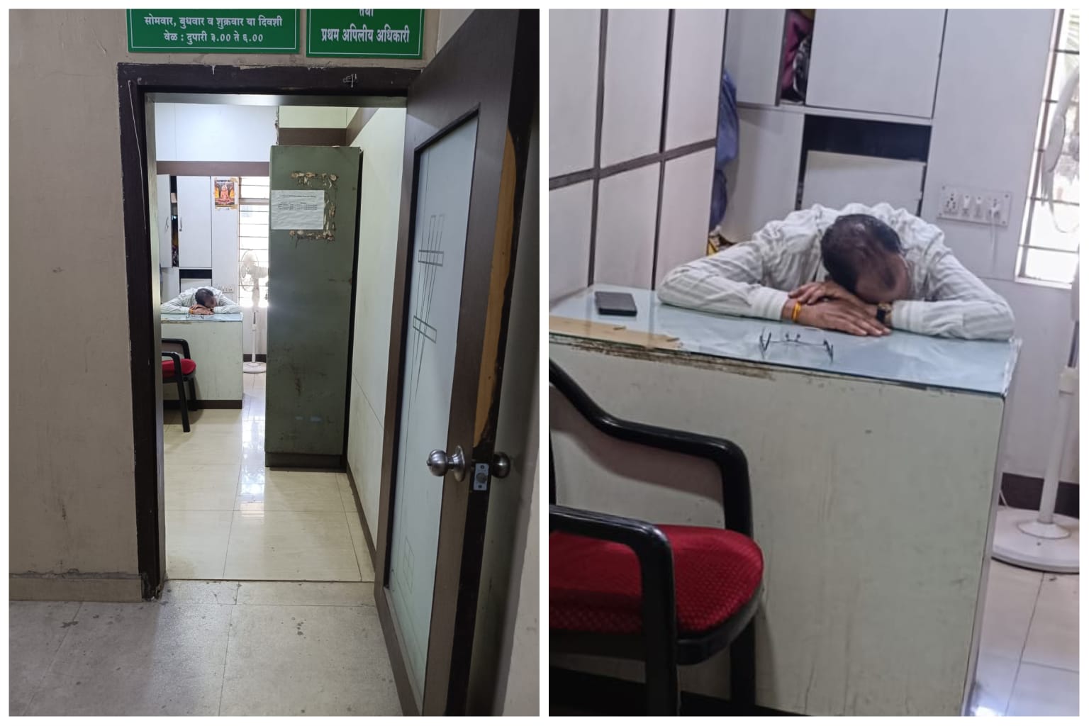 महापालिका 'अ' क्षेत्रीय कार्यालयात कर्मचारी झोपेत; कारवाईची मागणी