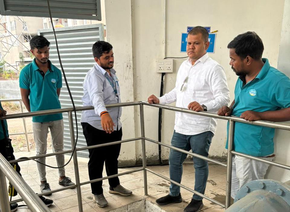 चिखली येथील सांडपाणी प्रक्रिया प्रकल्पाची स्थायी समिती सभापती अभिषेक बारणे यांच्याकडून पाहणी