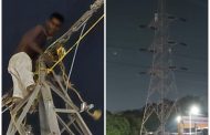 निगडीत थरार..! नशेत तरुणाचा हायटेन्शन खांबावर तीन तास ‘हाय-व्होल्टेज’ ड्रामा