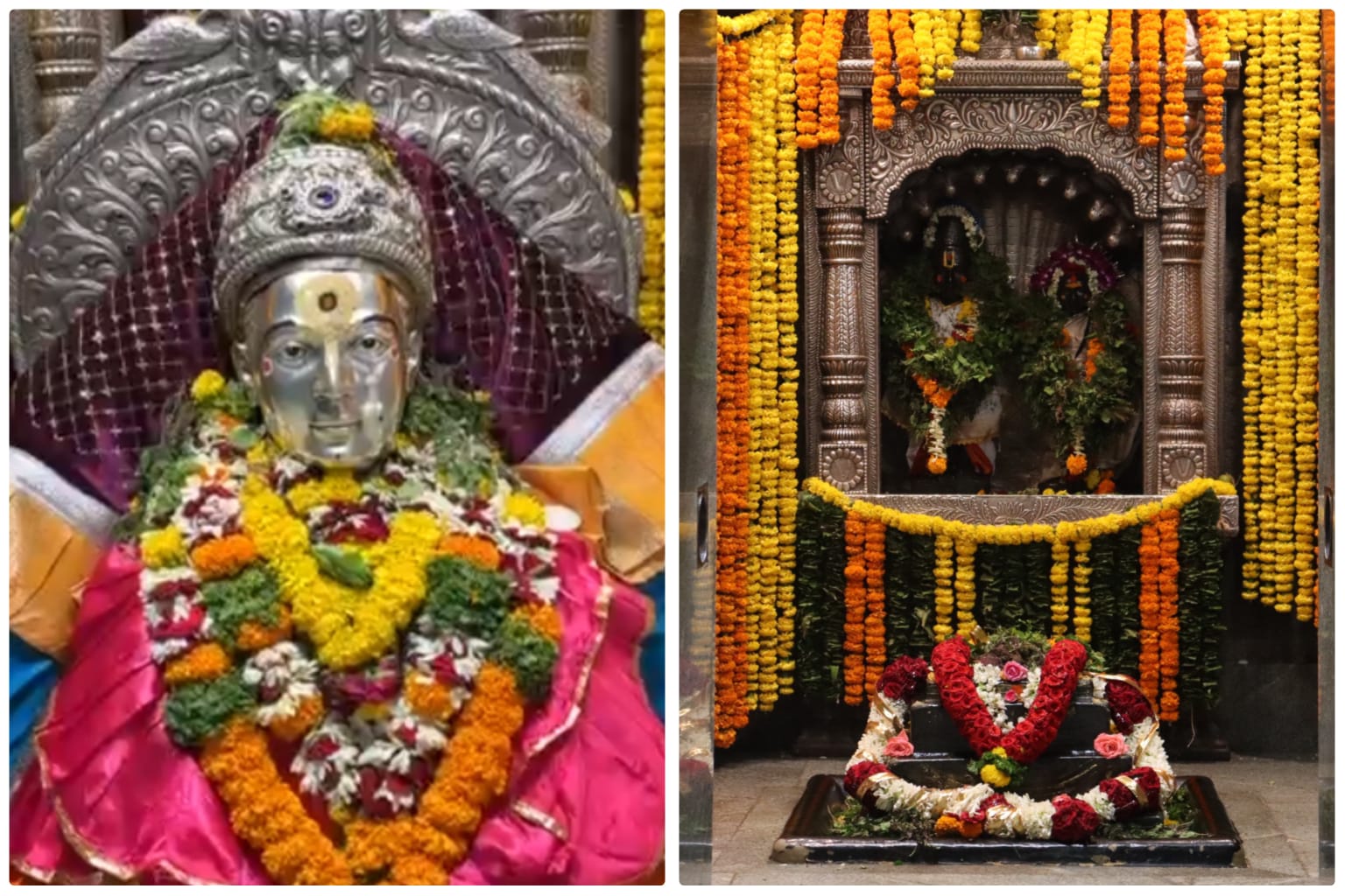 कमला एकादशी निमित्त आळंदीतील श्री संत ज्ञानेश्वर महाराज संजीवन समाधी मंदिरात आकर्षक पुष्पसजावट