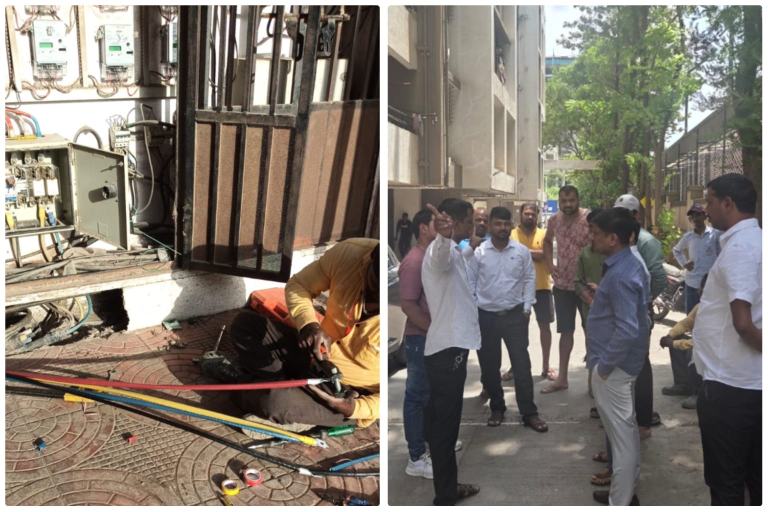 चऱ्होलीच्या दाभाडे सरकार चौकातील चार दिवसांचा अंधार संपला..!