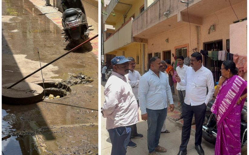 रहाटणीच्या गजानन नगरमधील ड्रेनेज लाईनची तातडीने दुरुस्ती; नागरिकांना दिलासा