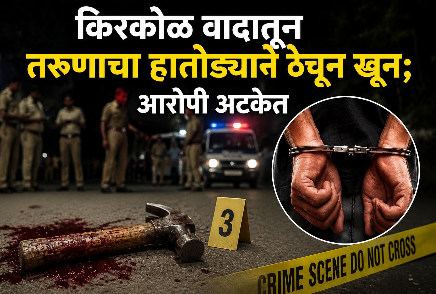किरकोळ वादातून तरुणाचा हातोड्याने ठेचून खून; आरोपी अटकेत