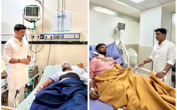 मोशी दुर्घटनेतील जखमींची महापौर रवि लांडगे यांनी रुग्णालयात जाऊन घेतली भेट..!