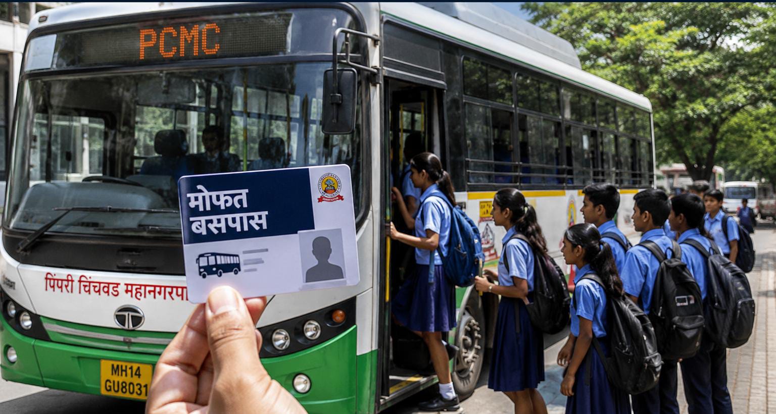 पिंपरी-चिंचवड महापालिकेकडून ५ वी ते १० वीच्या विद्यार्थ्यांसाठी शैक्षणिक वर्षात मोफत बसपास योजना..!