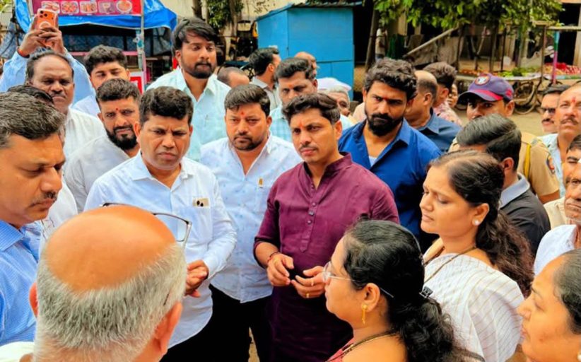 चिखली घरकुल परिसरातील पाणी साचण्याच्या समस्येवर कायमस्वरूपी तोडग्यासाठी महापौरांची पाहणी; संबंधित अधिकाऱ्यांना तातडीच्या उपाययोजनांचे निर्देश