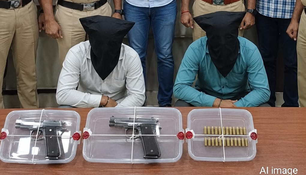 रावेत पोलिसांकडून दोन फरार आरोपींना अटक; दोन पिस्तुल, १५ जिवंत काडतुसे जप्त