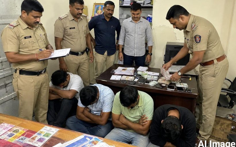 बिजलीनगर येथे मटका जुगार अड्ड्यावर पोलिसांचा छापा; चौंघांविरोधात गुन्हा दाखल